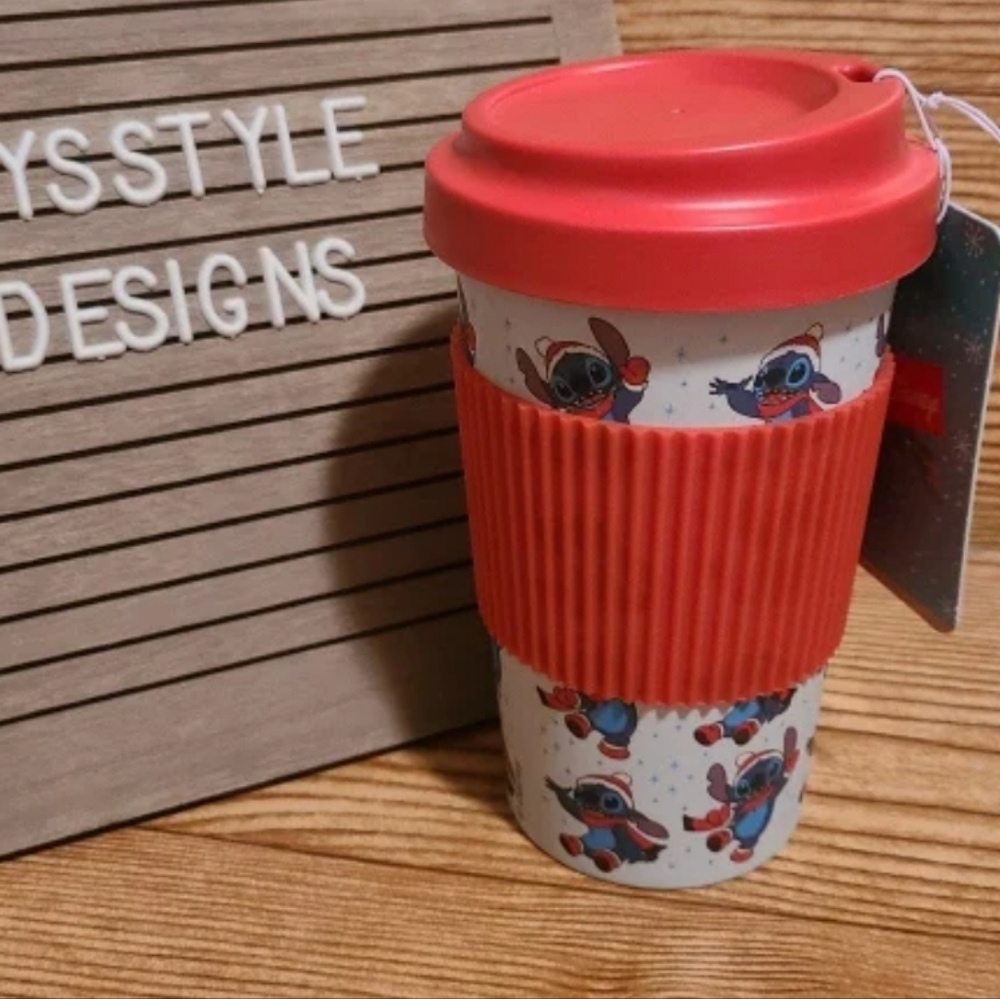 Disney Stitch Bamboo Travel Mug Holiday